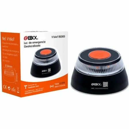 Luz baliza de emergencia para coche Ebox V16 IoT EB2503/ Homologada/ Base Imantada/ Geolocalizable/ Funciona a Pilas/ Incluye Funda - Imagen 5