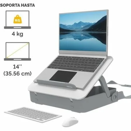 Maletín con Elevador Fellowes Breyta para Portátiles hasta 14"/ Blanco - Imagen 2