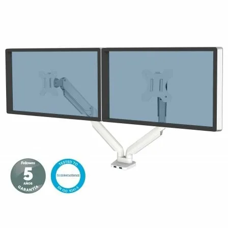 Soporte de Mesa para 2 Monitores Fellowes 8056301/ Giratorio/ Inclinable/ hasta 8kg - Imagen 6