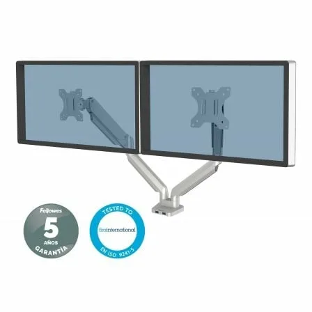 Soporte de Mesa para 2 Monitores Fellowes 8056501/ Giratorio/ Inclinable/ hasta 8kg - Imagen 3