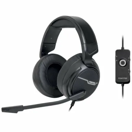 Auriculares Gaming con Micrófono Fonestar WIN-U/ USB/ Negros