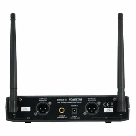 Micrófono Inalámbrico Doble Mano UHF Fonestar SONAIR-2M/ Incluye Receptor - Imagen 9