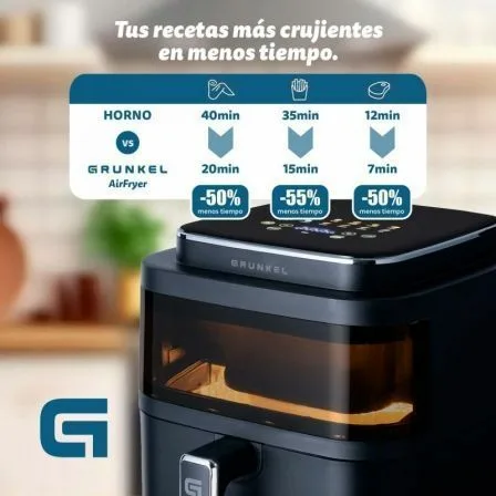 Freidora por Aire Airfryer / Sin Aceite Grunkel Black Light Fryer/ 1400W/ Capacidad 6L - Imagen 8