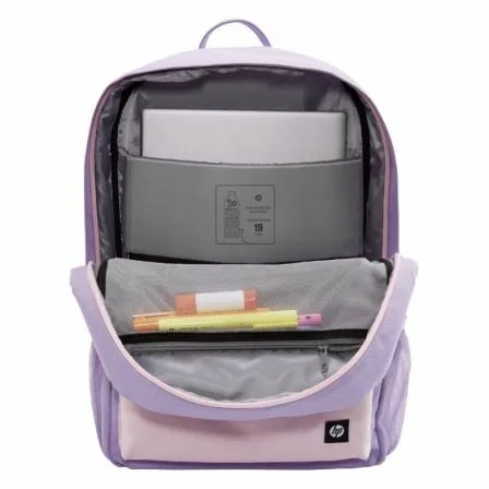 Mochila HP Campus 7J597AA para Portátiles hasta 15.6"/ Rosa Lavanda - Imagen 2