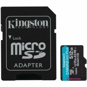 Tarjeta de Memoria Kingston CANVAS Go! Plus 512GB microSD XC con Adaptador/ Clase 10/ 200MBs