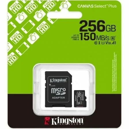 Tarjeta de Memoria Kingston CANVAS Select Plus 256GB microSD XC con Adaptador/ Clase 10/ 150MBs - Imagen 6