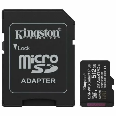 Tarjeta de Memoria Kingston CANVAS Select Plus 512GB microSD XC con Adaptador/ Clase 10/ 150MBs - Imagen 4