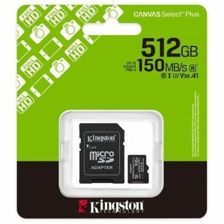Tarjeta de Memoria Kingston CANVAS Select Plus 512GB microSD XC con Adaptador/ Clase 10/ 150MBs - Imagen 6