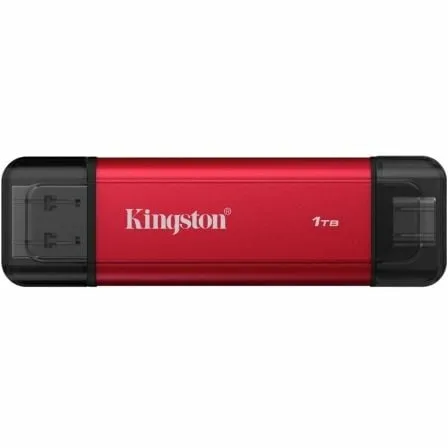 Disco Externo SSD Kingston Dual Portable SSD 1TB/ USB Tipo-C y USB 3.2/ Rojo - Imagen 4