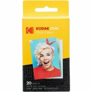 Papel Fotográfico para Cámara Printomatic y STEP Touch Kodak Zink/ 2"x3"/ 20g/ 20 Hojas