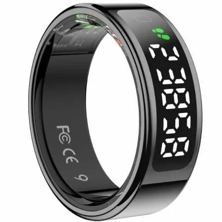 Anillo Inteligente Leotec Kör Mau Smart Ring Talla 10/ Ø20mm/ Notificaciones/ Frecuencia Cardíaca/ Negro - Imagen 2