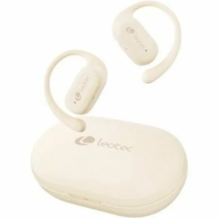 Auriculares Deportivos Bluetooth Leotec Open Air Zenith Sport con estuche de carga/ Autonomía 6.5h/ Beige - Imagen 4
