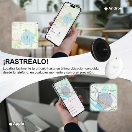 Localizador Leotec EasyTag Dual/ Negro/ Incluye Llavero Blanco - Imagen 6