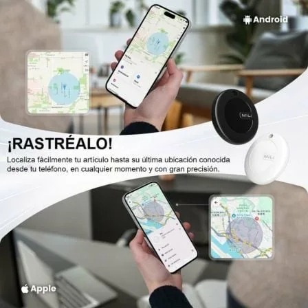 Localizador Leotec EasyTag Dual/ Blanco/ Incluye Llavero Rojo - Imagen 6