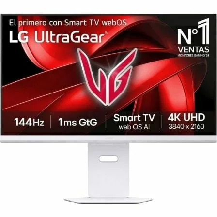 Smart Monitor Gaming LG UltraGear 32G810SA-W 32"/ 4K/ Multimedia/ 1ms/ 144Hz/ IPS/ Regulable en altura/ Smart TV/ Blanco - Imagen 4