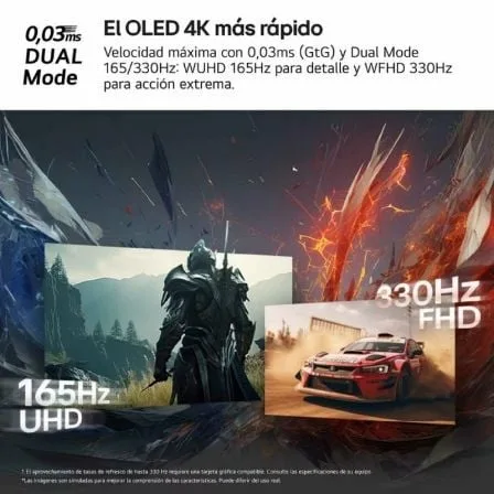 Monitor Gaming Ultrapanorámico LG UltraGear 32GX850A-B 32"/ 4K/ 0.03ms/ 330Hz/ OLED/ Regulable en Altura/ Negro - Imagen 6