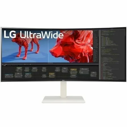 Monitor Profesional Ultrapanorámico Curvo LG 38BR85QC-W 38"/ WQHD+/ Multimedia/ Regulable en altura/ Blanco - Imagen 4