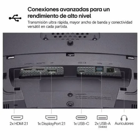 Monitor Gaming Curvo LG UltraFine 45GX950A-B 45"/ 5K2K/ 0.03ms/ 330Hz/ OLED/ Multimedia/ Regulable en altura/ Negro - Imagen 6