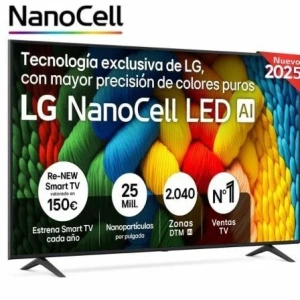 Televisor LG NanoCell 75NANO80A6B 75"/ Ultra HD 4K/ Smart TV/ WiFi