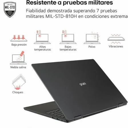 Portátil LG Gram 16Z90T-G.AD8BB Intel Core Ultra 7-255H/ 32GB/ 2TB SSD/ 16"/ Win11 - Imagen 7
