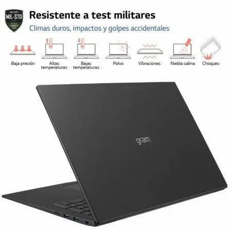 Portátil LG Gram 17Z90R-E.AD78B Intel Core i7-1360P/ 32GB/ 1TB SSD/ GeForce RTX 3050/ 17.3"/ Win11 - Imagen 3
