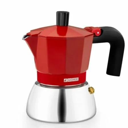 Cafetera Italiana Monix Induction Inox M863106/ 6 Tazas/ Roja - Imagen 7