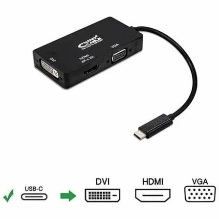 Conversor Nanocable 10.16.4301-BK/ USB Tipo-C Macho - VGA Hembra/ DVI Hembra/ HDMI Hembra/ 10cm/ Negro - Imagen 9