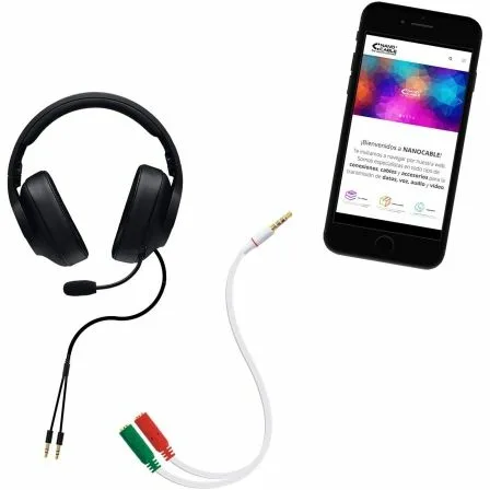 Cable Estéreo Nanocable 10.24.1201/ Jack 3.5 Macho - 2x Jack 3.5 Hembra/ 20cm/ Blanco - Imagen 9