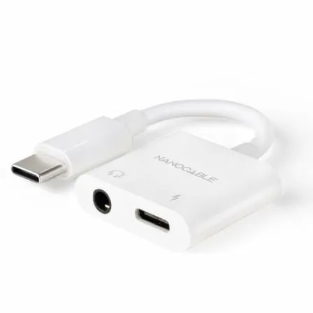 Adaptador Audio Nanocable 10.24.1206/ USB Tipo-C Macho - Jack 3.5 Hembra/ USB Tipo-C Hembra/ Blanco - Imagen 5
