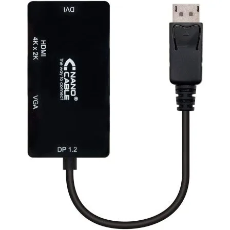 Cable Conversor Nanocable 10.16.3301-BK/ Displayport Macho - VGA Hembra/ DVI Hembra/ HDMI Hembra/ 15cm/ Negro - Imagen 9