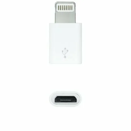 Adaptador Micro USB 2.0 Lightning Nanocable 10.10.4100/ Micro USB Hembra - Lightning Macho/ Blanco - Imagen 5