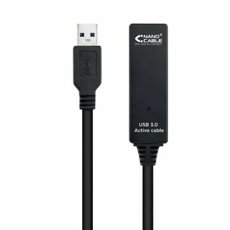 Cable Alargador USB 3.0 Nanocable 10.01.0313/ USB Macho - USB Hembra/ 15m/ Negro - Imagen 2