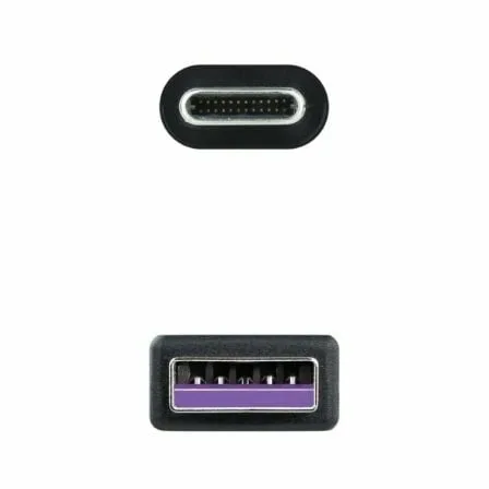 Cable USB 2.0 Nanocable 10.01.2101-L150/ USB Tipo-C Macho - USB Macho/ 480Mbps/ 1.5m/ Negro - Imagen 9