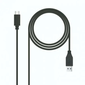 Cable USB 3.1 Tipo-C Nanocable 10.01.4001-L150/ USB Tipo-C Macho - USB Macho/ 10Gbps/ 1.5m/ Negro