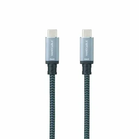 Cable USB 3.1 Tipo-C Nanocable 10.01.4102-COMB/ USB Tipo-C Macho - USB Tipo-C Macho/ Hasta 100W/ 10Gbps/ 2m/ Gris y Negro - Imagen 7