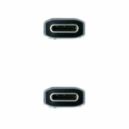 Cable USB 3.1 Tipo-C Nanocable 10.01.4102-COMB/ USB Tipo-C Macho - USB Tipo-C Macho/ Hasta 100W/ 10Gbps/ 2m/ Gris y Negro - Imagen 9