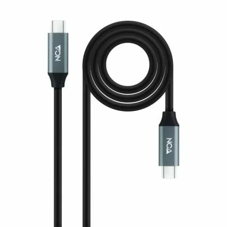 Cable USB 3.2 Tipo-C Nanocable 10.01.4301 5A 100W/ USB Tipo-C Macho - USB Tipo-C Macho/ Hasta 100W/ 20Gbps/ 1m/ Gris y Negro - Imagen 8