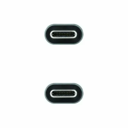 Cable USB 3.2 Tipo-C Nanocable 10.01.4301 5A 100W/ USB Tipo-C Macho - USB Tipo-C Macho/ Hasta 100W/ 20Gbps/ 1m/ Gris y Negro - Imagen 9