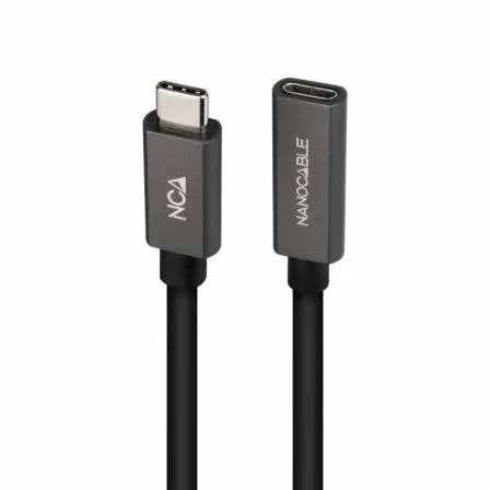 Cable Alargador USB 3.2 Nanocable 10.01.4401/ USB Tipo-C Macho - USB Tipo-C Hembra/ 1m/ Negro - Imagen 8