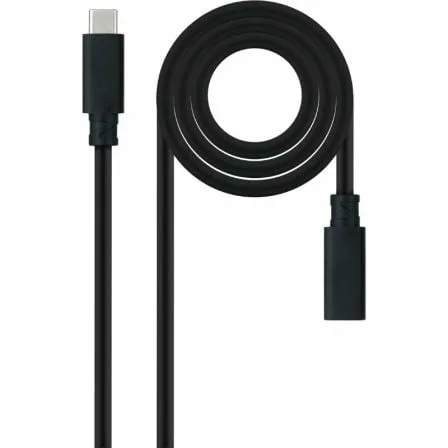 Cable Alargador USB Tipo-C 3.2 Nanocable 10.01.4500/ USB Tipo-C Macho - USB Tipo-C Hembra/ 50cm/ Negro - Imagen 7