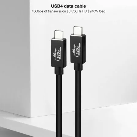 Cable USB 4.0 Nanocable 10.01.5001/ USB Tipo-C Macho - USB Tipo-C Macho/ Hasta 240W/ 40Gbps/ 1m/ Negro - Imagen 8