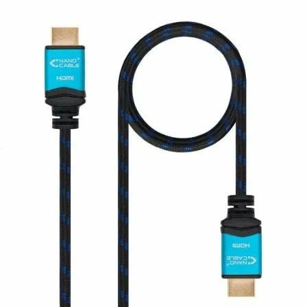 Cable HDMI 2.0 4K Nanocable 10.15.3710/ HDMI Macho - HDMI Macho/ 10m/ Negro/ Azul - Imagen 7