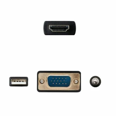 Cable Conversor Nanocable 10.15.4350/ HDMI Macho - VGA Macho - Jack 3.5 Macho - USB Macho/ 1.8m/ Negro - Imagen 9