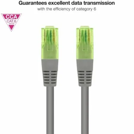 Cable de Red RJ45 UTP Nanocable 10.20.1400-L25 Cat.6/ 25cm/ Gris - Imagen 3