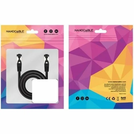Cable de Red RJ45 SSTP Nanocable 10.20.2000-L30-BK Cat.8.1/ 30cm/ Negro - Imagen 4