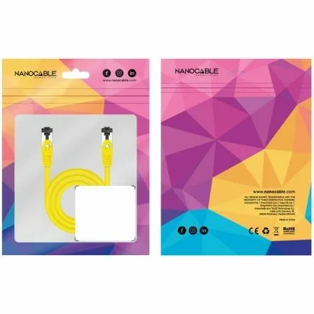 Cable de Red RJ45 SSTP Nanocable 10.20.2001-Y Cat.8.1/ 1m/ Amarillo - Imagen 4