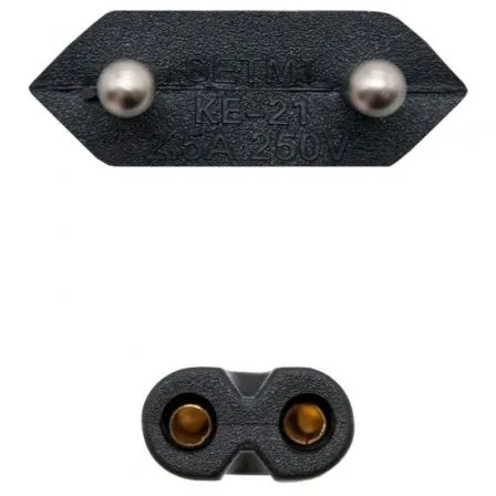 Cable Alimentación Forma 8 Nanocable 10.22.0402-L200/ CEE7/16 Macho - C7 Hembra/ 2m/ Negro - Imagen 3