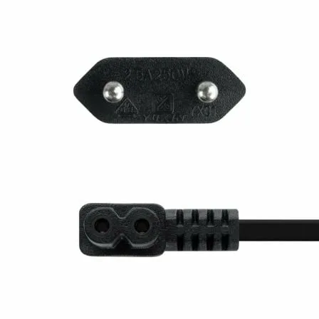 Cable Alimentación Acodado Nanocable 10.22.0503/ CEE7/16 Macho - C7 Hembra/ 3m/ Negro - Imagen 9