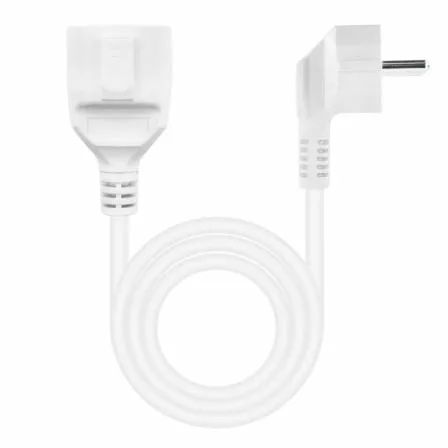 Cable Alargador de Corriente Nanocable 10.22.0602-W/ Schuko Hembra - Schuko Macho/ 2m/ Blanco - Imagen 8