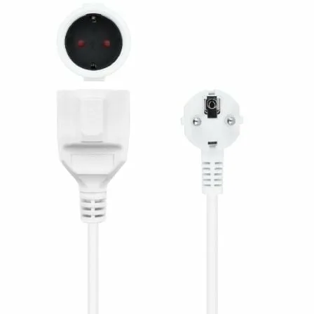 Cable Alargador de Corriente Nanocable 10.22.0605-W/ Schuko Hembra - Schuko Macho/ 5m/ Blanco - Imagen 9